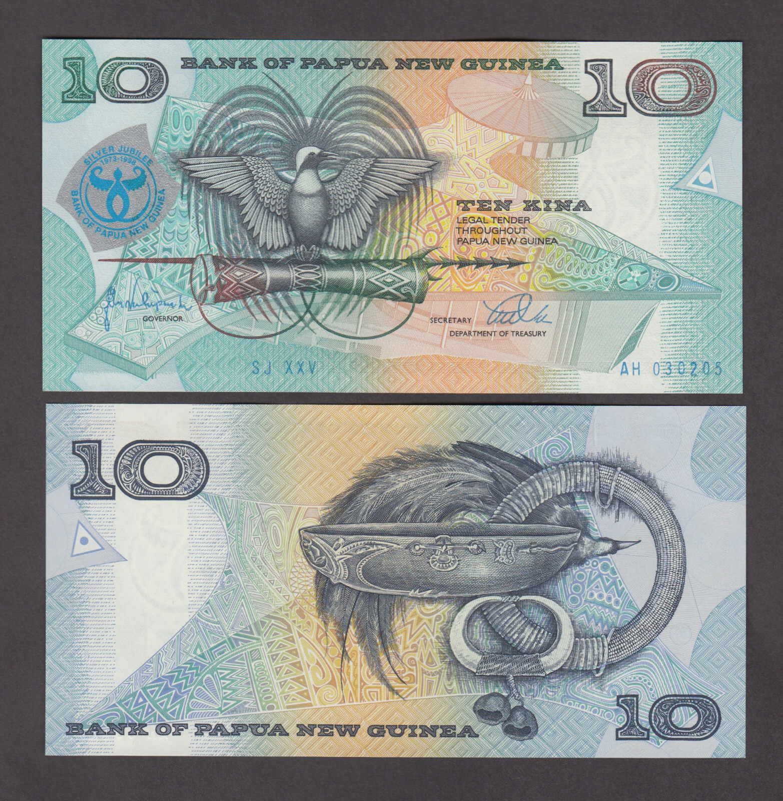 PAPUA NEW GUINEA P.17a  10 KINA 1998 COMMEMORATIVE  UNCIRCULATED  2204 yy2