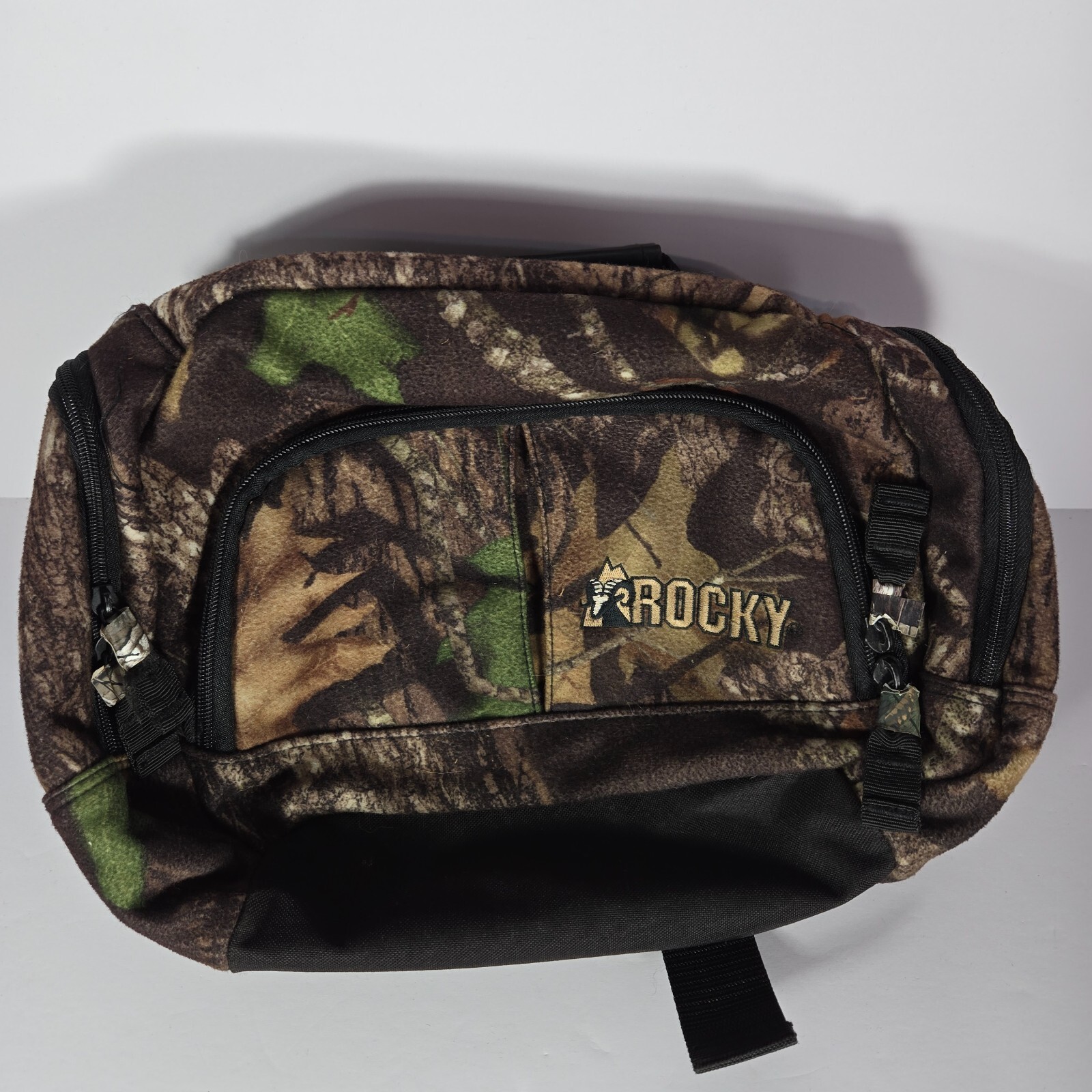 Vintage Rocky Camo Waist Bag Mossy Oak Break-Up Hunting Fanny Pack Zipper Flaw