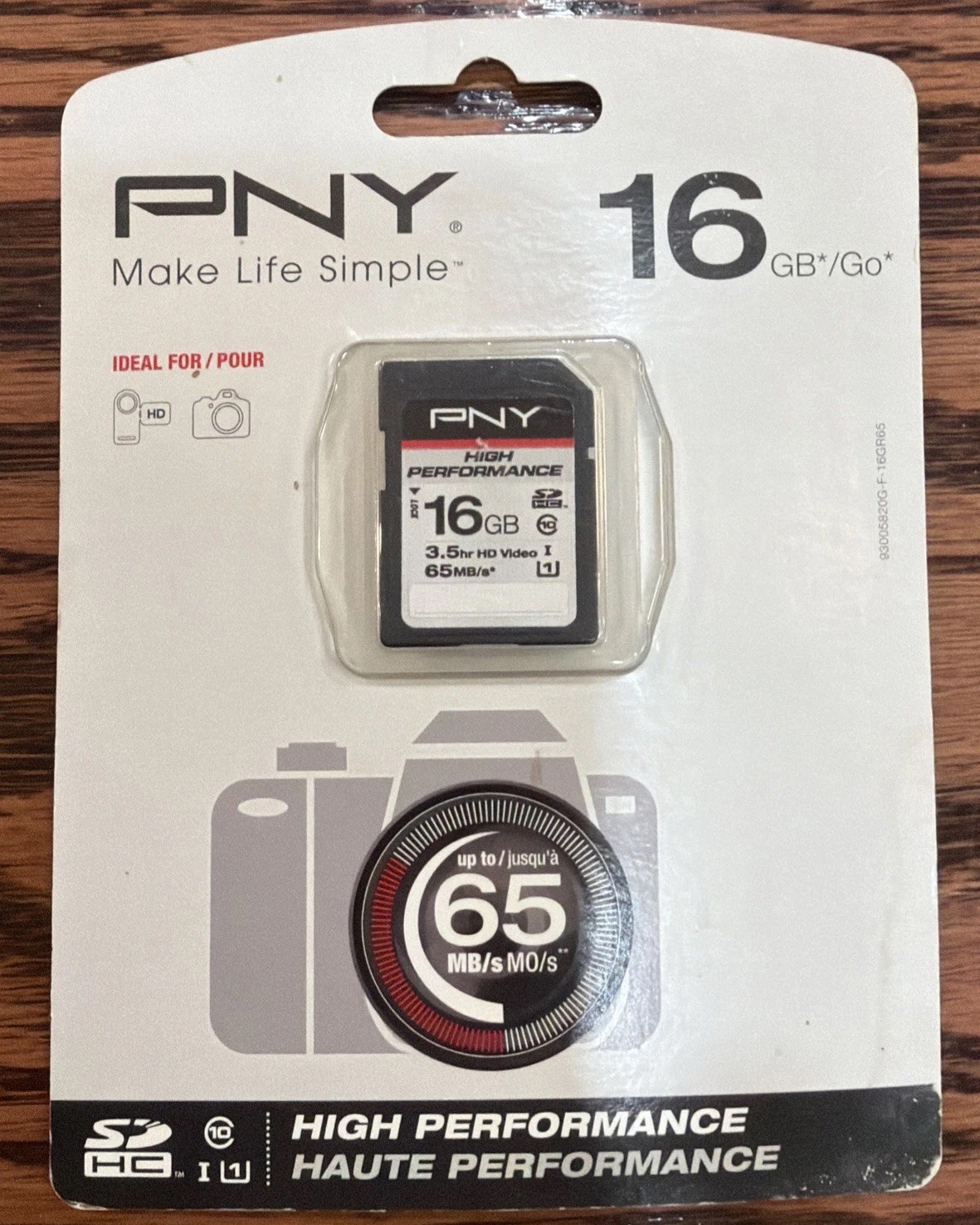 PNY Professional 16GB High Speed SDHC Card 65MB/s Write Speed