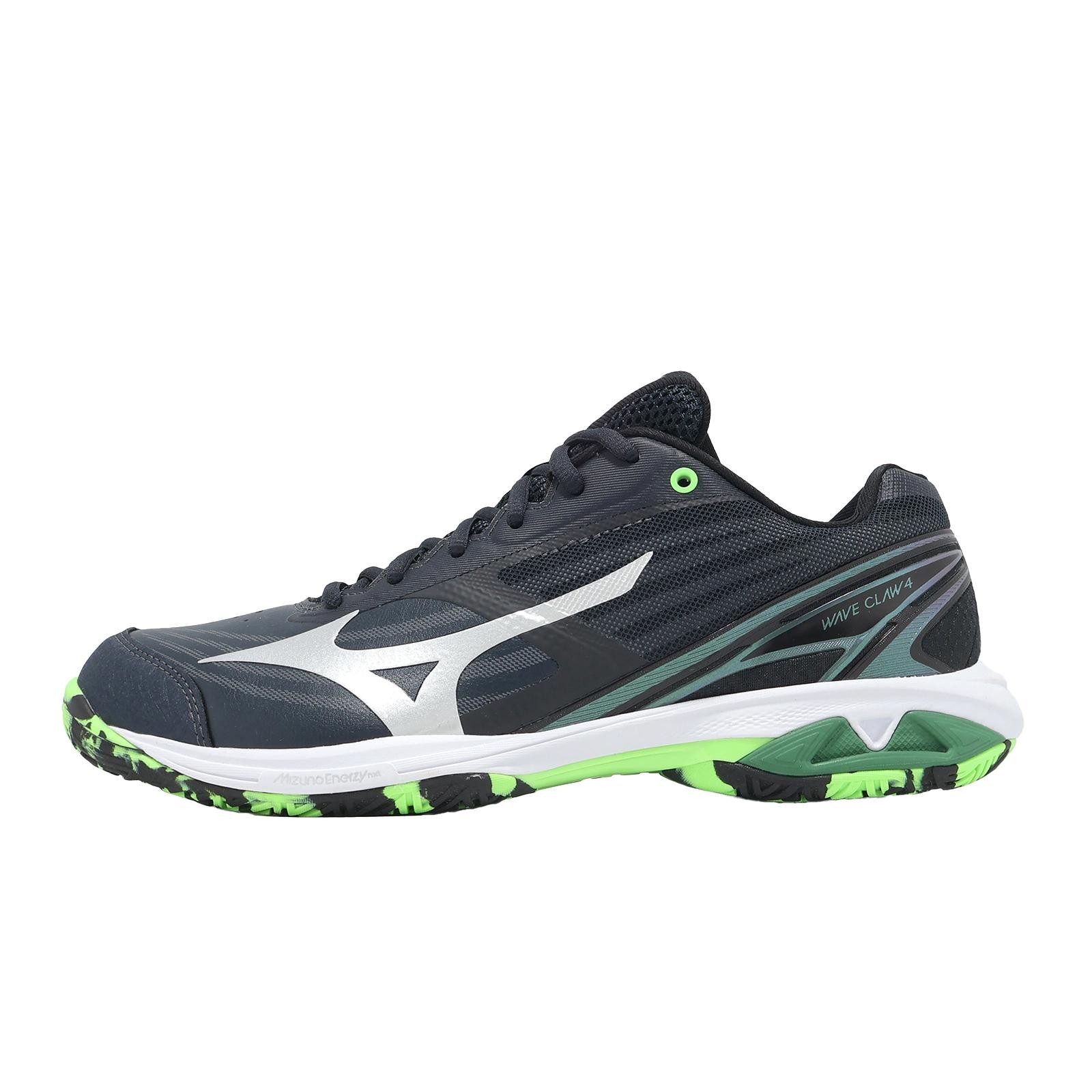 Mizuno Wave Claw 4 Super Wide Black Green Men Badminton Shoes 71GA2644-03