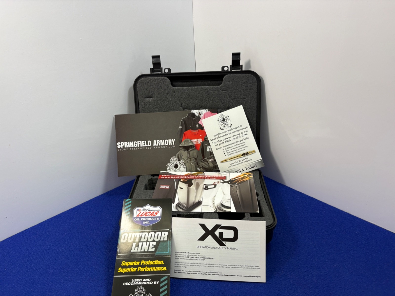 Factory Springfield Armory XD Mod.2 .45 4" Case + Foam Insert & Papers