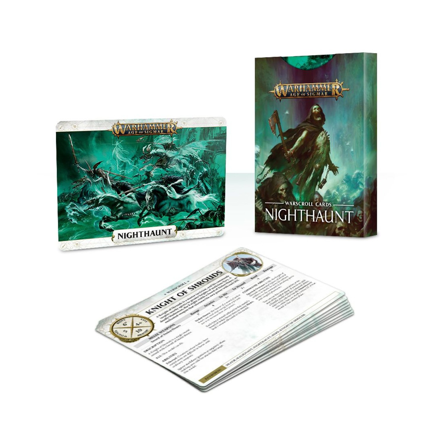 GW Age of Sigmar Nighthaunt Warscroll Cards - Nighthaunt (2018 Ed) SW (New)