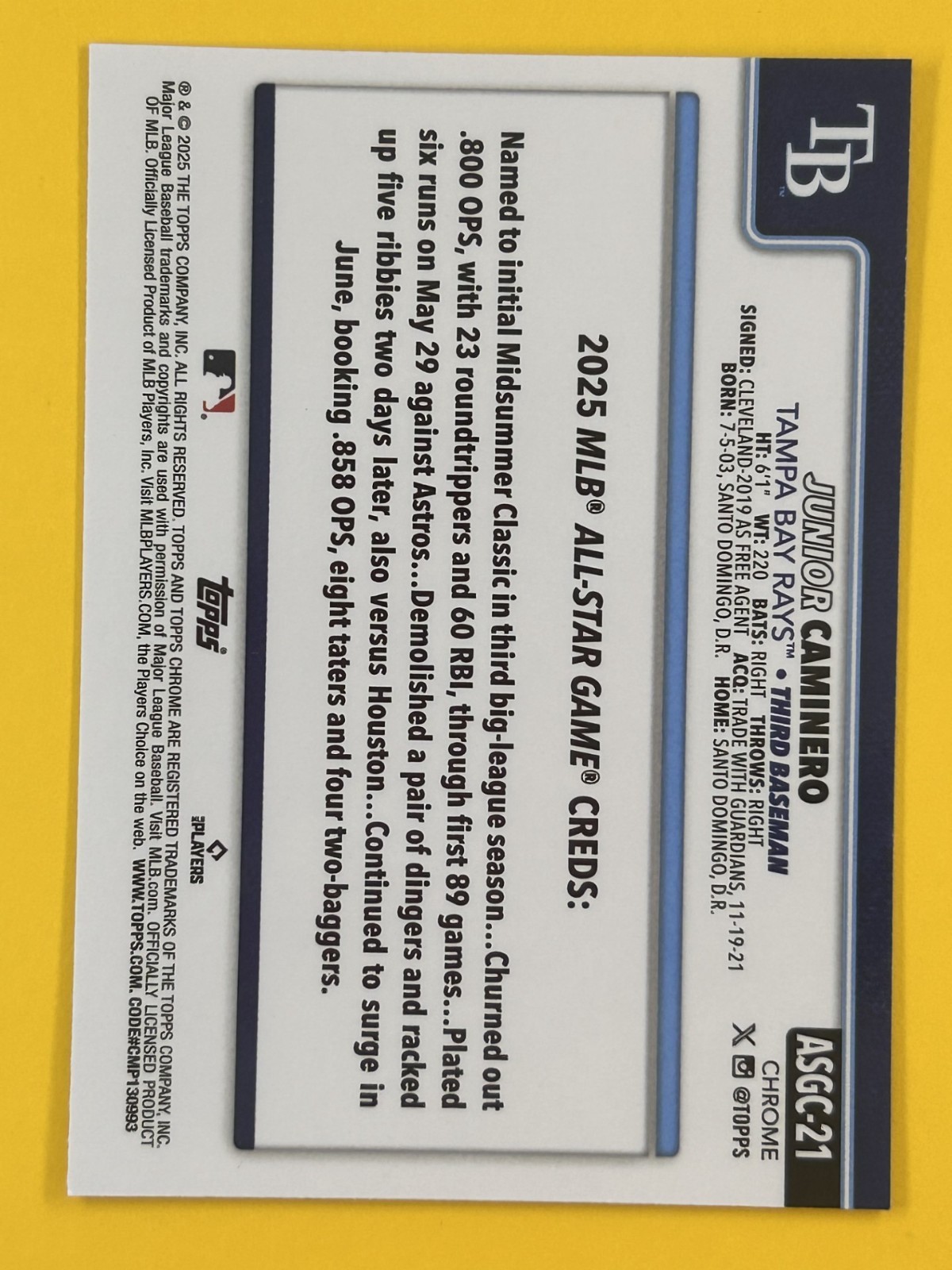 2025 Topps Chrome Update All-Star Game Inserts, Choose Your Card(s) Here!!