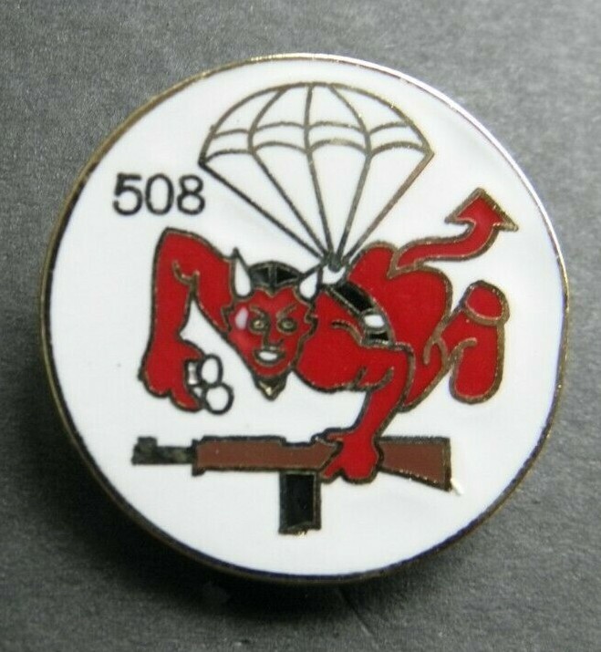 ARMY 508th INFANTRY REGIMENT PIR RED DEVILS LAPEL PIN BADGE 1 INCH