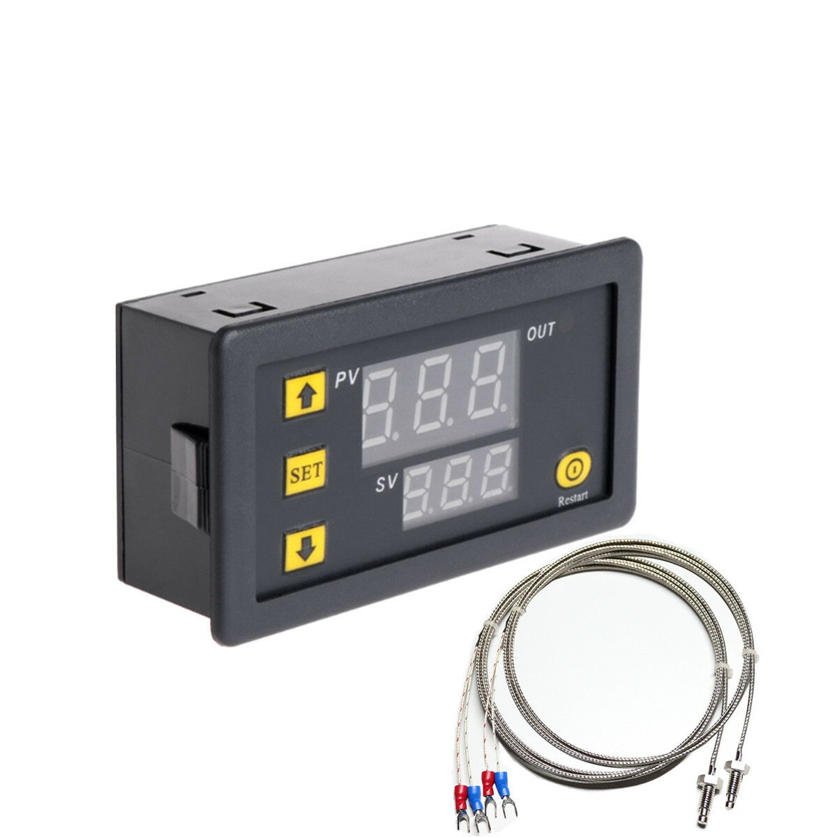 K-type thermocouple microcomputer digital display thermostat DC12V -60℃~500℃