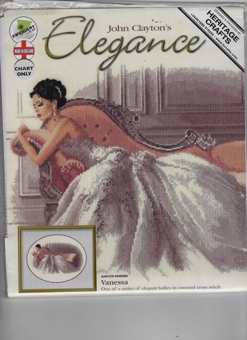 John Clayton's ELEGANCE by Heritage Crafts  Cross Stitch CHART ONLY Your Choice