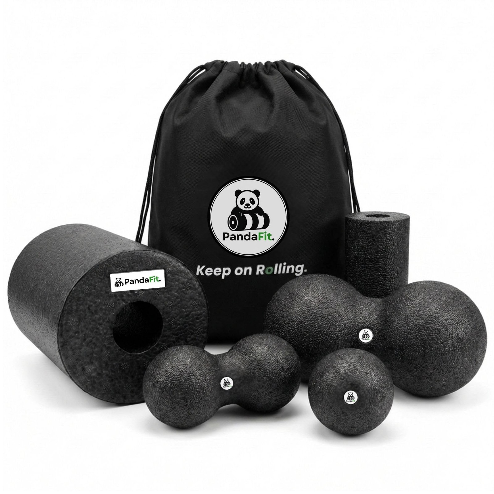 Foam Roller Set for Physical Therapy, 5-in-1 Smooth Roller Kit with Large Rol...