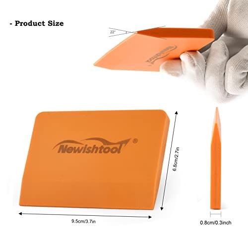 Soft Silicone Small Squeegee for Vinyl, 2 PCS PPF Tools Window Tinting Orange