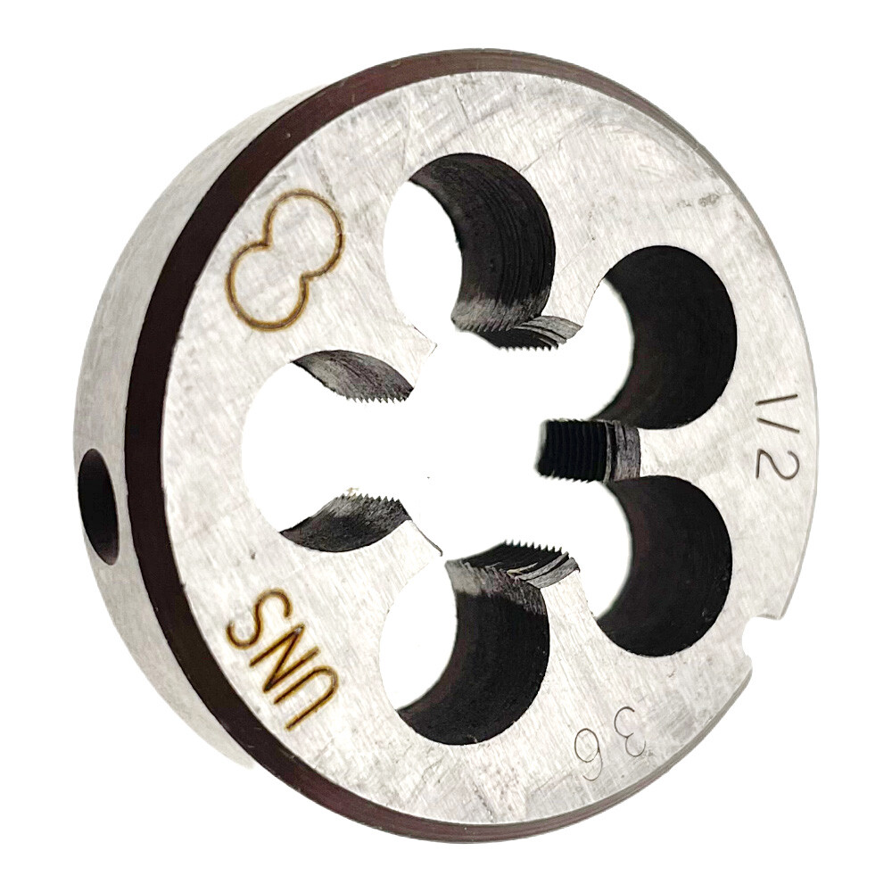 1/2-36 Round Die Right Hand 1/2x36 Thread Die RH 1/2 - 36 Tool 1/2x36 Die Holder