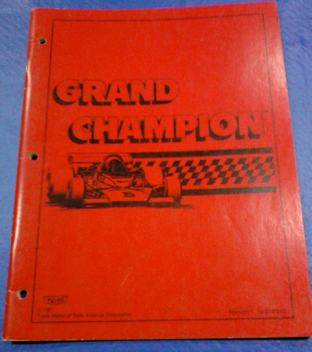 Taito GRAND CHAMPION Arcade Video Game Manual - good used original