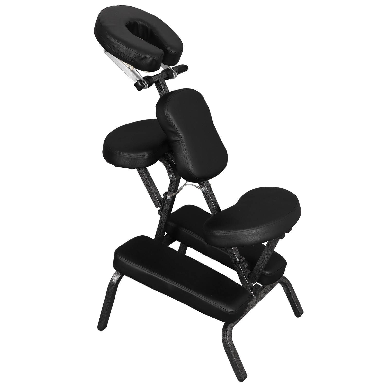 Black Adjustable Fold Pad Massage Table Chair Floor Therapy Spa Salon Facial