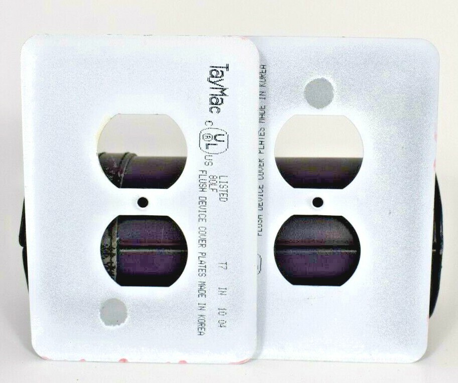TayMac Zebra Print Metal Wall Outlet Covers (4 pack)