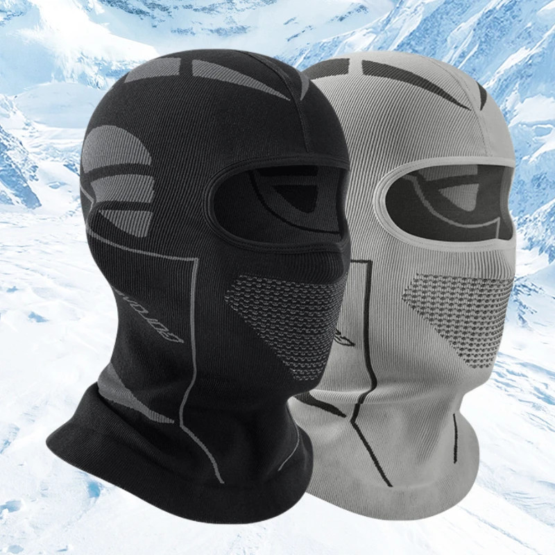 Men Women Cold-Proof Thermal Scarf Winter Ski Hat Balaclava Full Face Mask Ski C