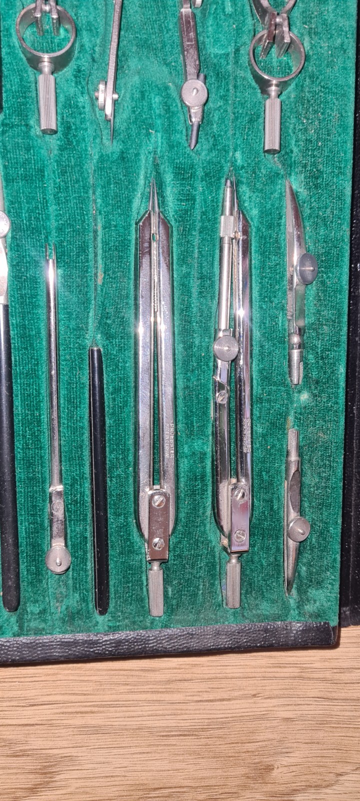 Germany Proebster Alfa A20 Drafting Drawing Tools Set Compass Draughtman 1950s