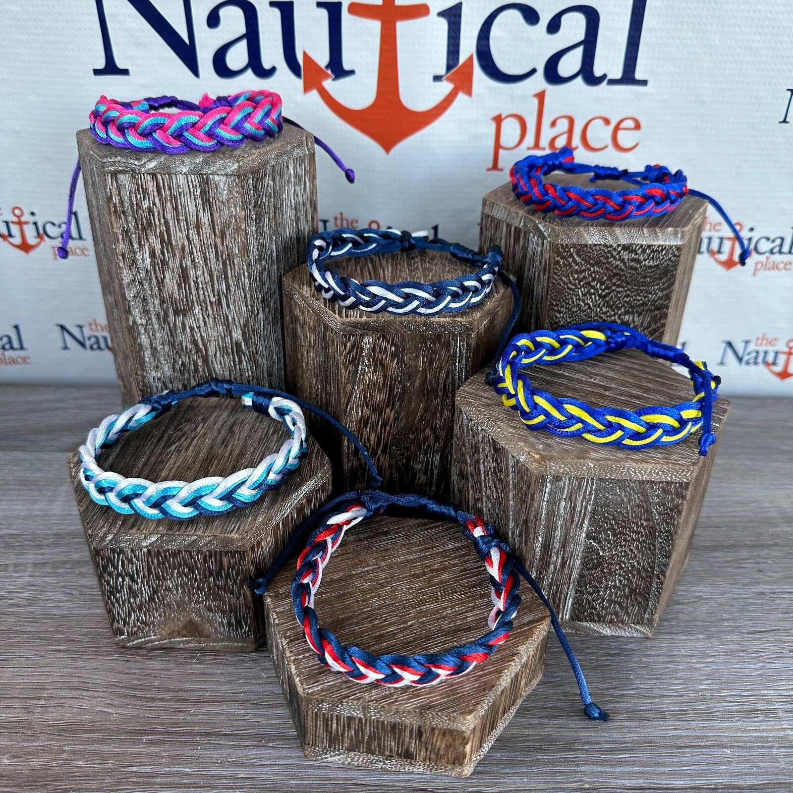 8" Hand Tied Sailor Knot Bracelet w/ Quick Slipknot, Waterproof Braided Nautical
