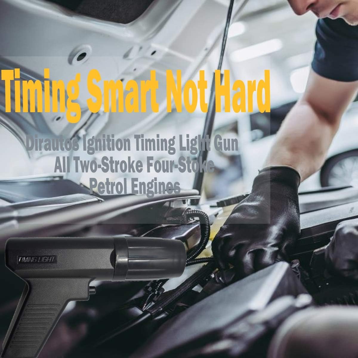 Engine Timing Light with Spark Plug Tester - Inductive Timing Light Gun