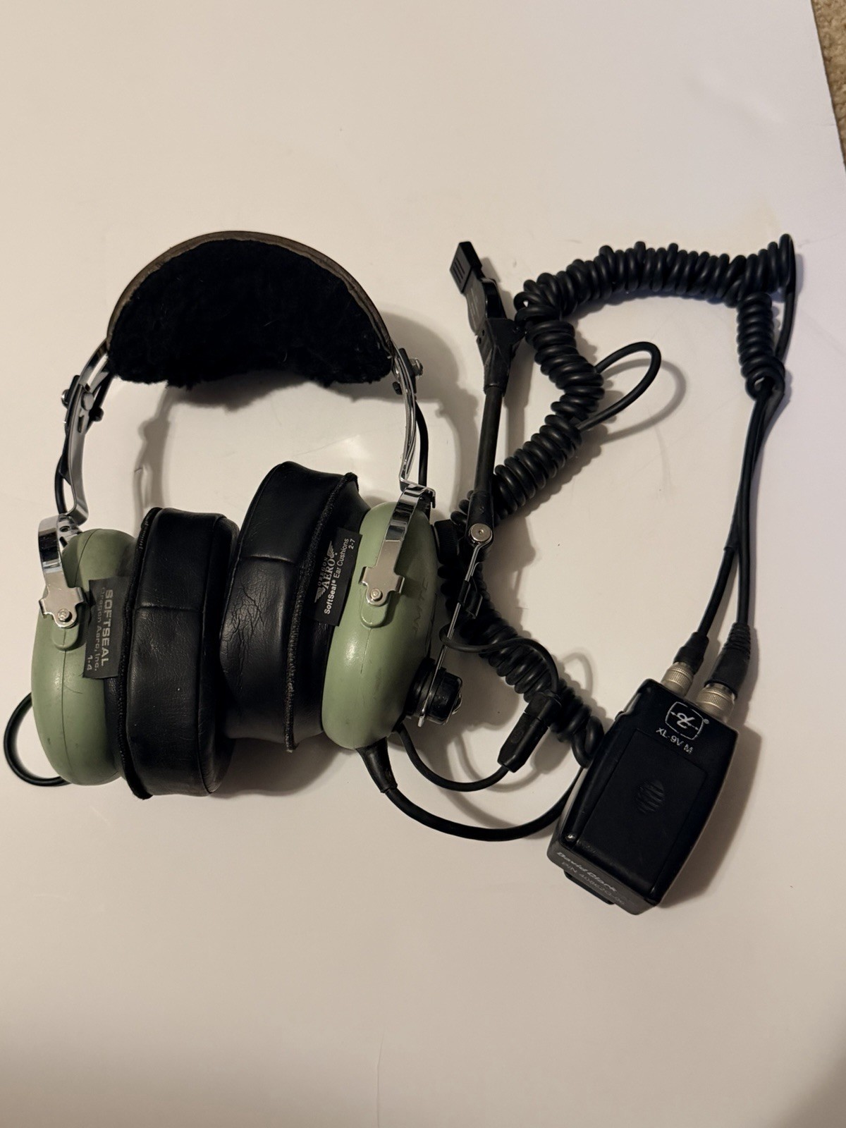 David Clark Model H10-76XL ENC Noise Cancelling Aviation Headset Headphones