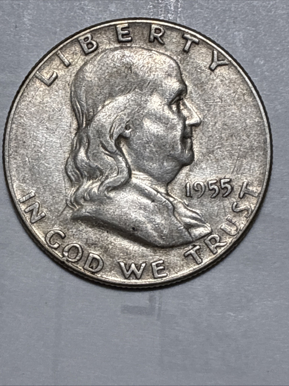 1955 Franklin Silver Half Dollar Doubled DIE Collectors Choice VF Rare