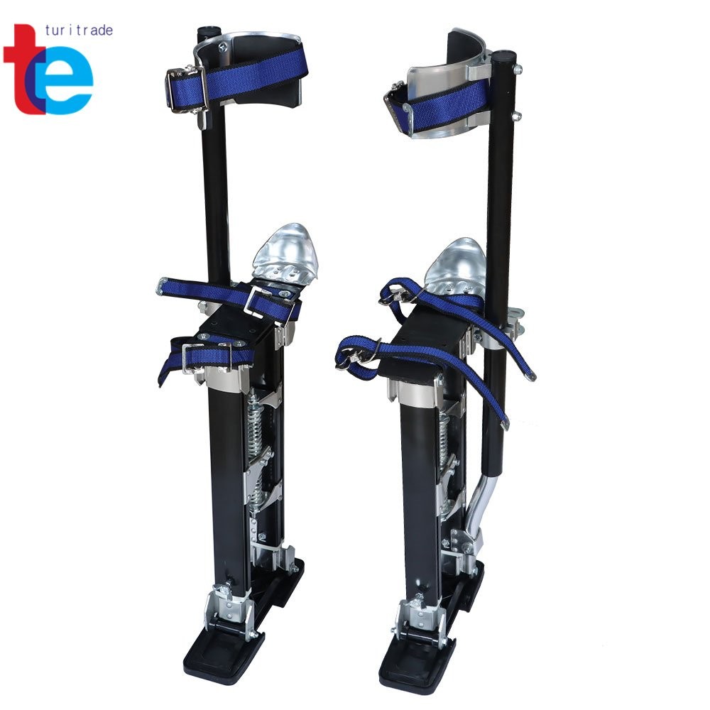 Aluminum Alloy Stilts 18" - 30" Adjustable Black Fits For Taping Painting Tools