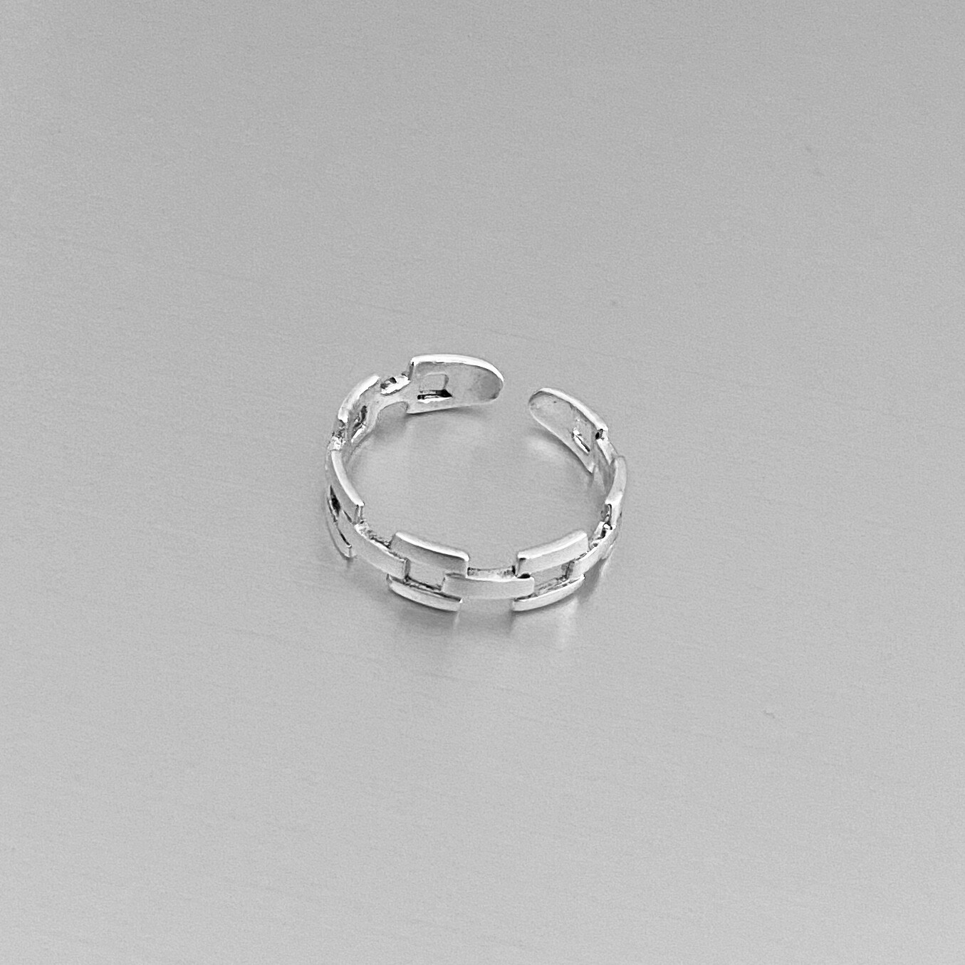 Sterling Silver Link Toe Ring, Silver Rings, Link Ring, Silver Band