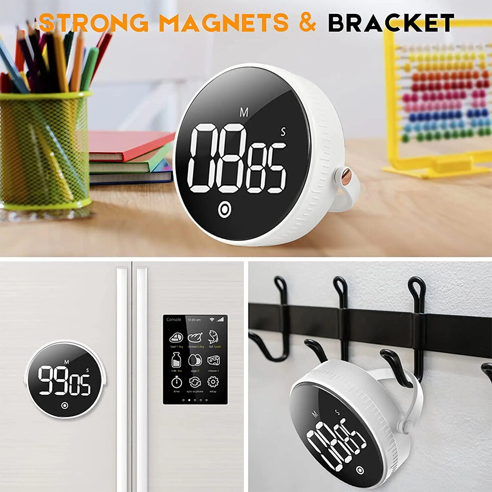 Large LCD Digital Magnetic Kitchen Cooking Timer Count-Down Up Clock Loud Alarm