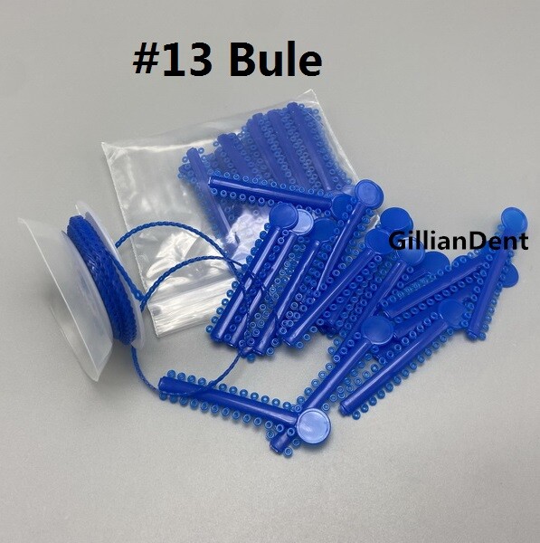 Dental Orthodontic Elastic Ligature Ties Bands Brackets Braces Power Chain Bule
