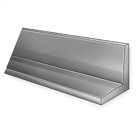 Zoro Select 2Njc7 Uhmw Polyethylene Polyethylene Angle Stock, 120 In L, 0.25
