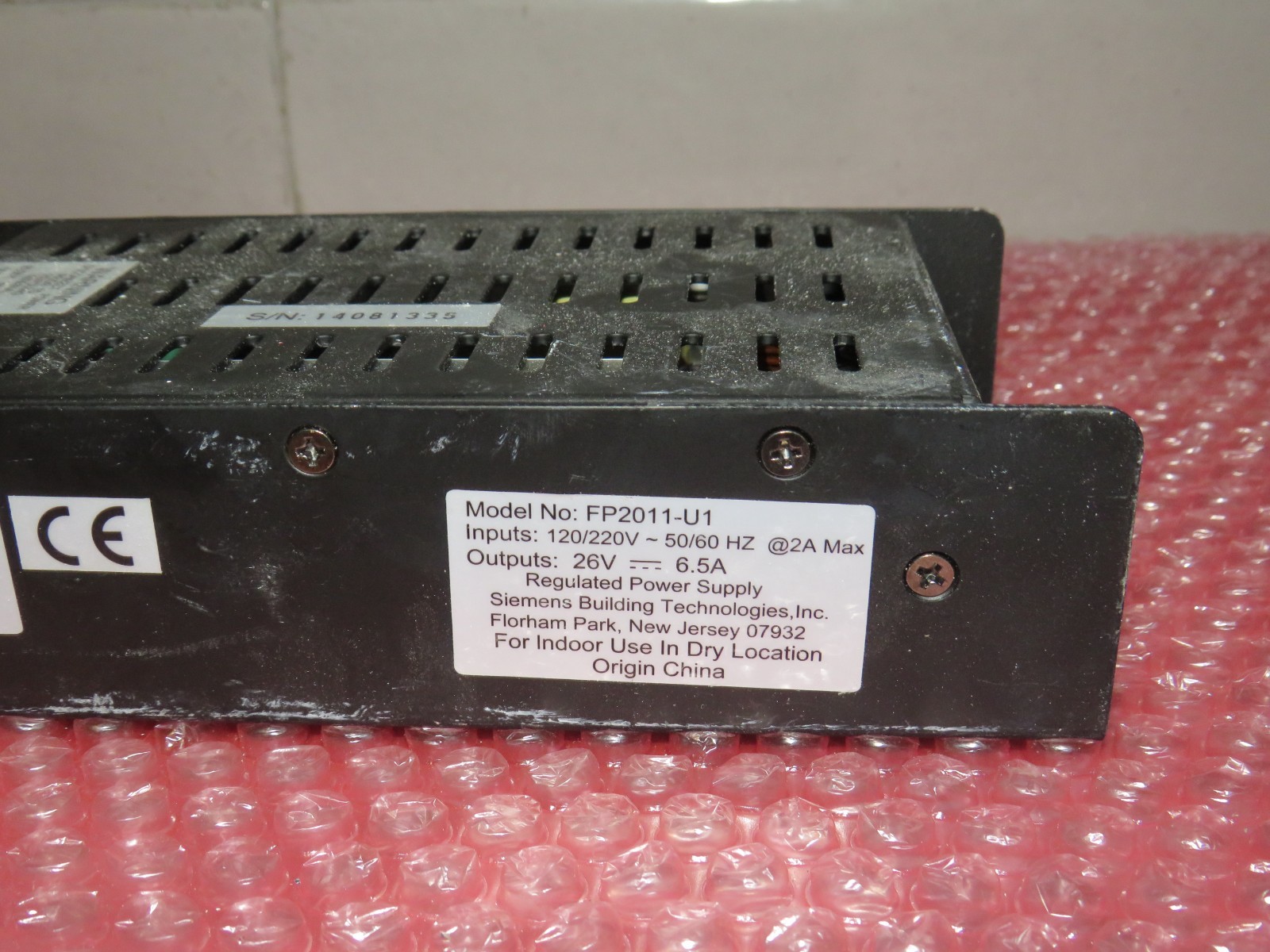 SIEMENS FP2011-U1 REGULATED POWER SUPPLY