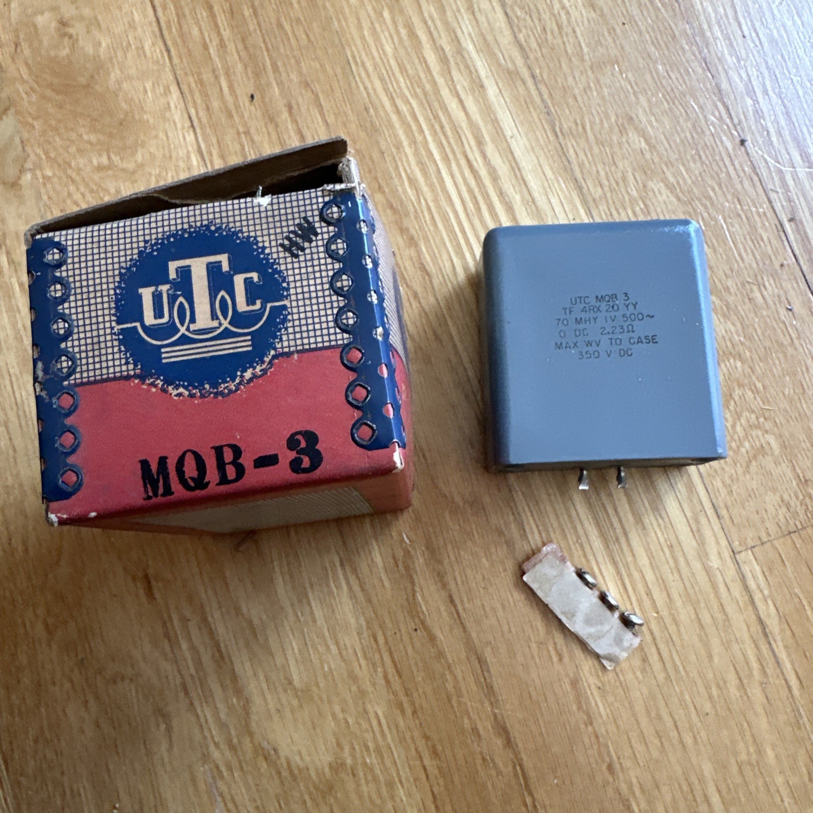 Vintage UTC MQB-3 Audio Inductor M Toroids Transformer Tube Audio NOS