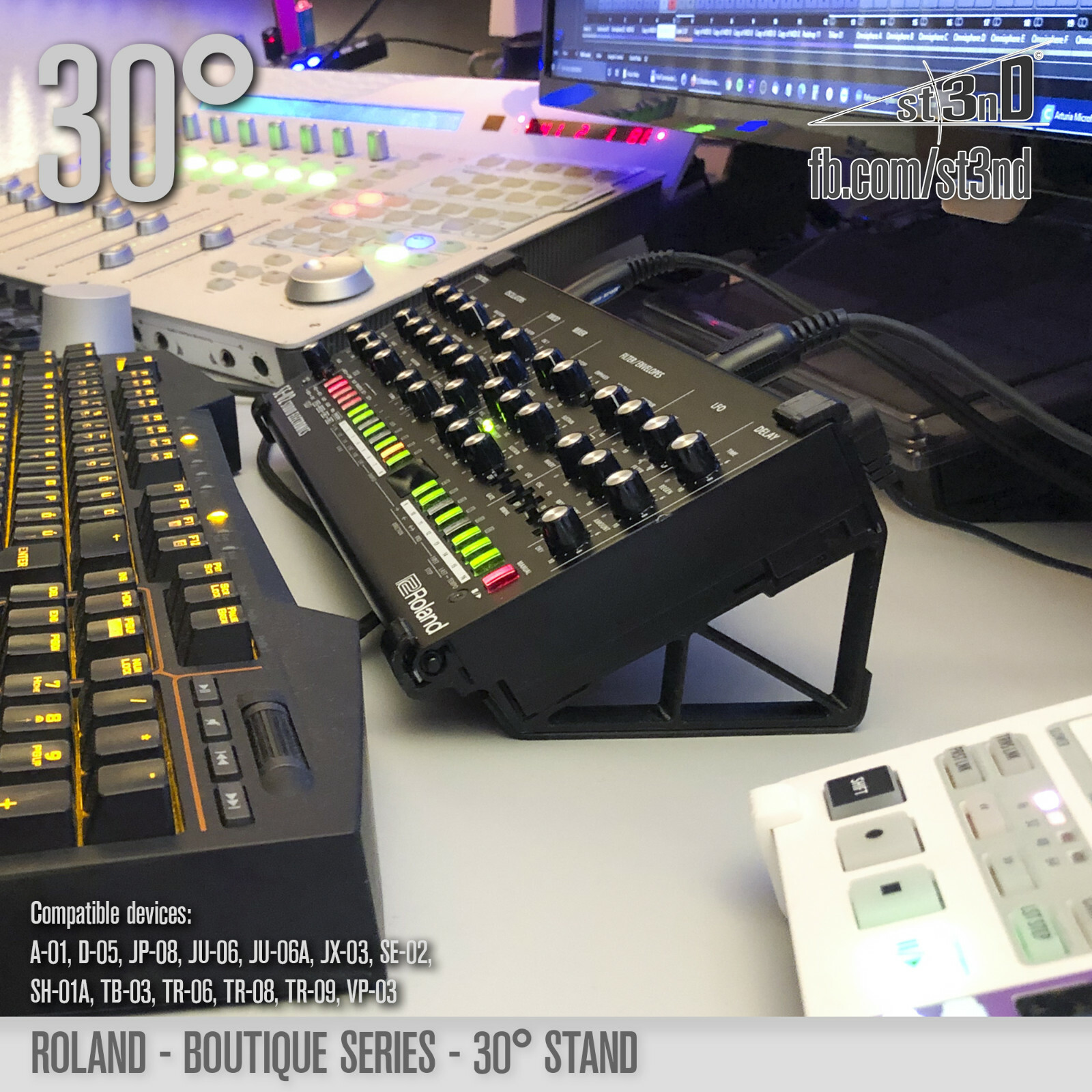 ROLAND BOUTIQUE Stand - 30 degrees - 3D printed - 100% Buyer Satisfaction