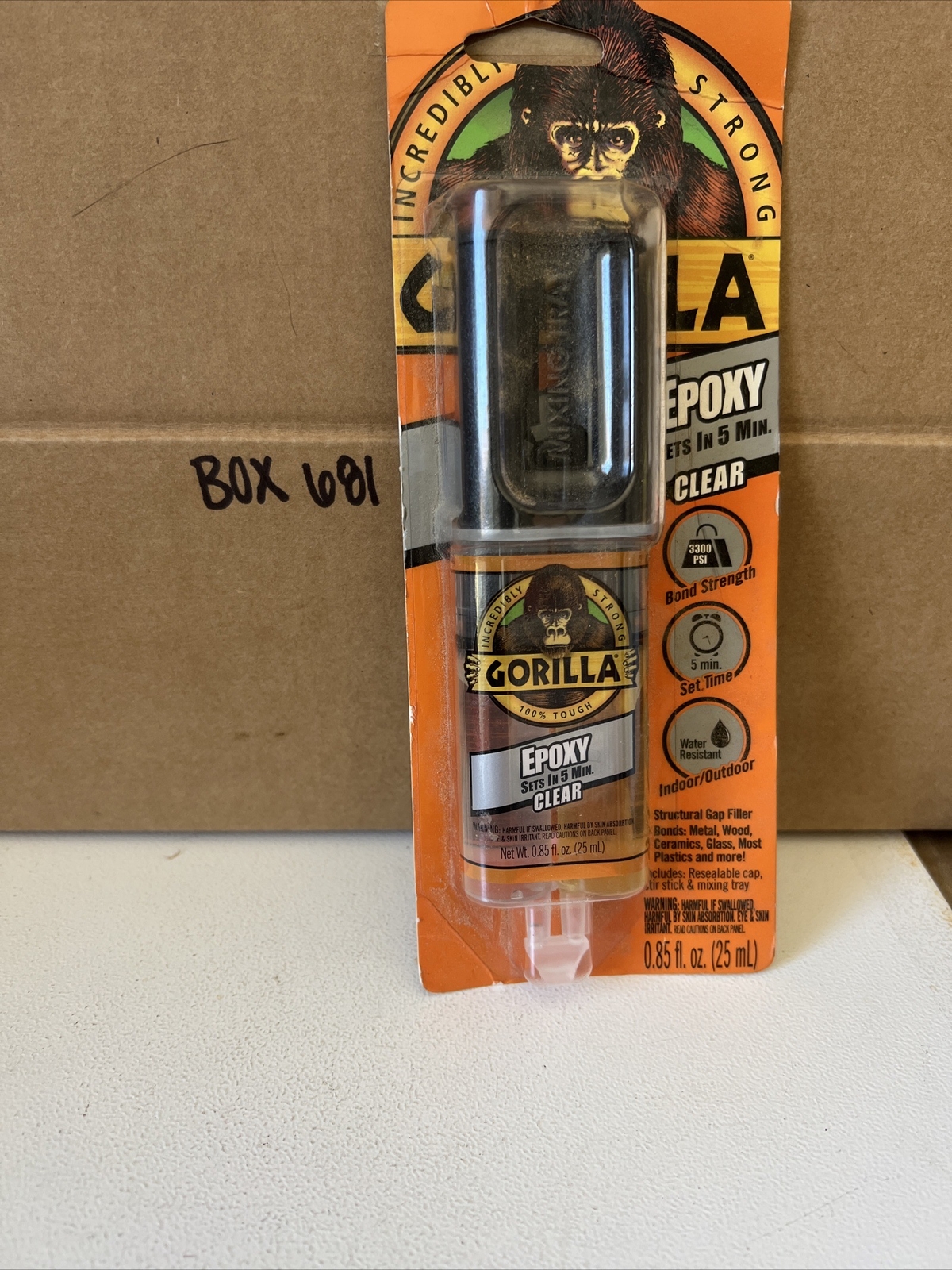 Gorilla 4200101 5 Minute Epoxy Syringe, 25ml