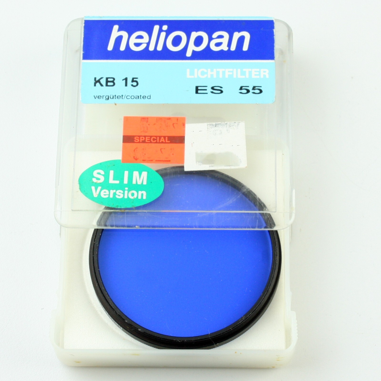 Heliopan Coated ES 55mm KB 15 (80A) Color Conversion Filter New Old Stock