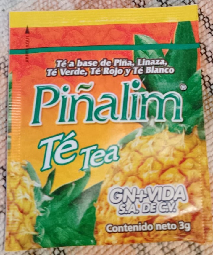 4 Pack Te Pinalim GN+Vida Tea Piñalim Pineapple Exp 2026 Up