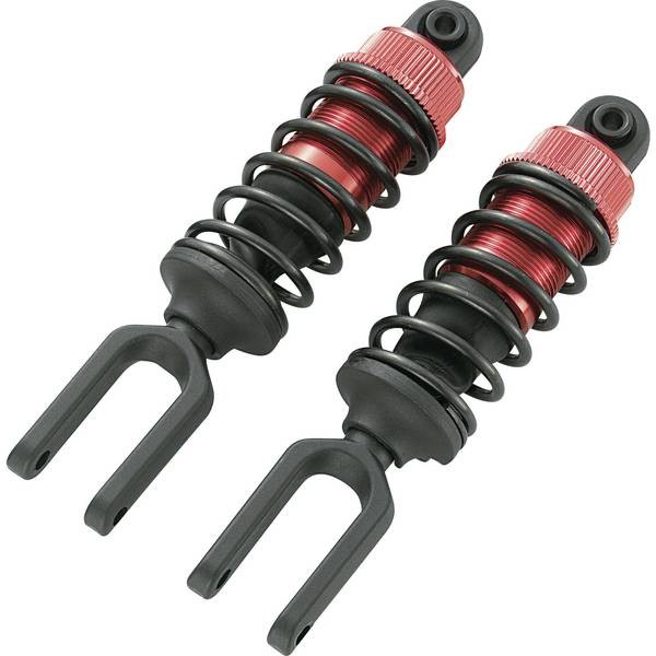 Reely 112243C Aluminum Oil Shocks 1:6 Red with Springs Black 125