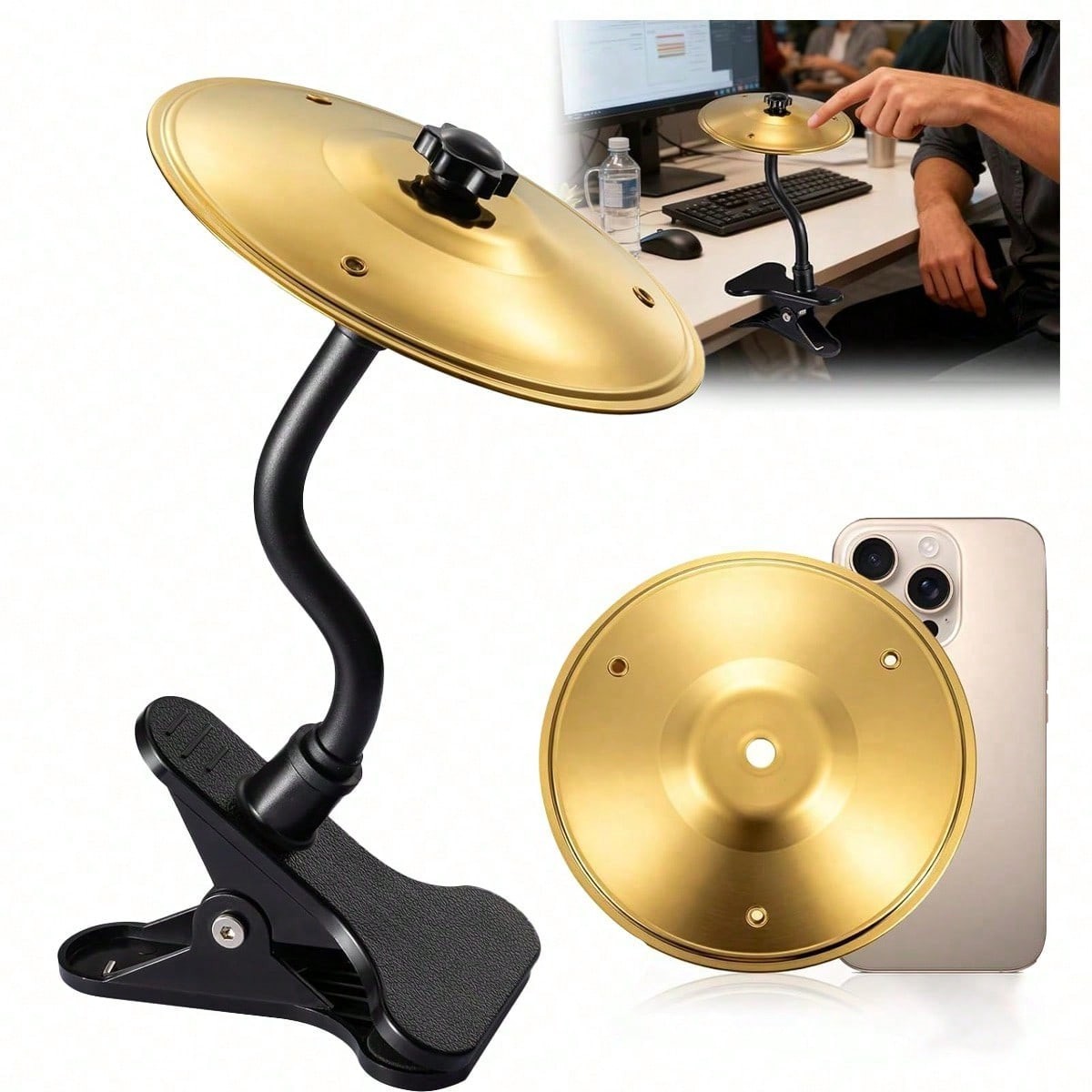 Car Cymbal Air Vent, Mini Drum Crash Cymbal Set , Funny Music for Music Lovers