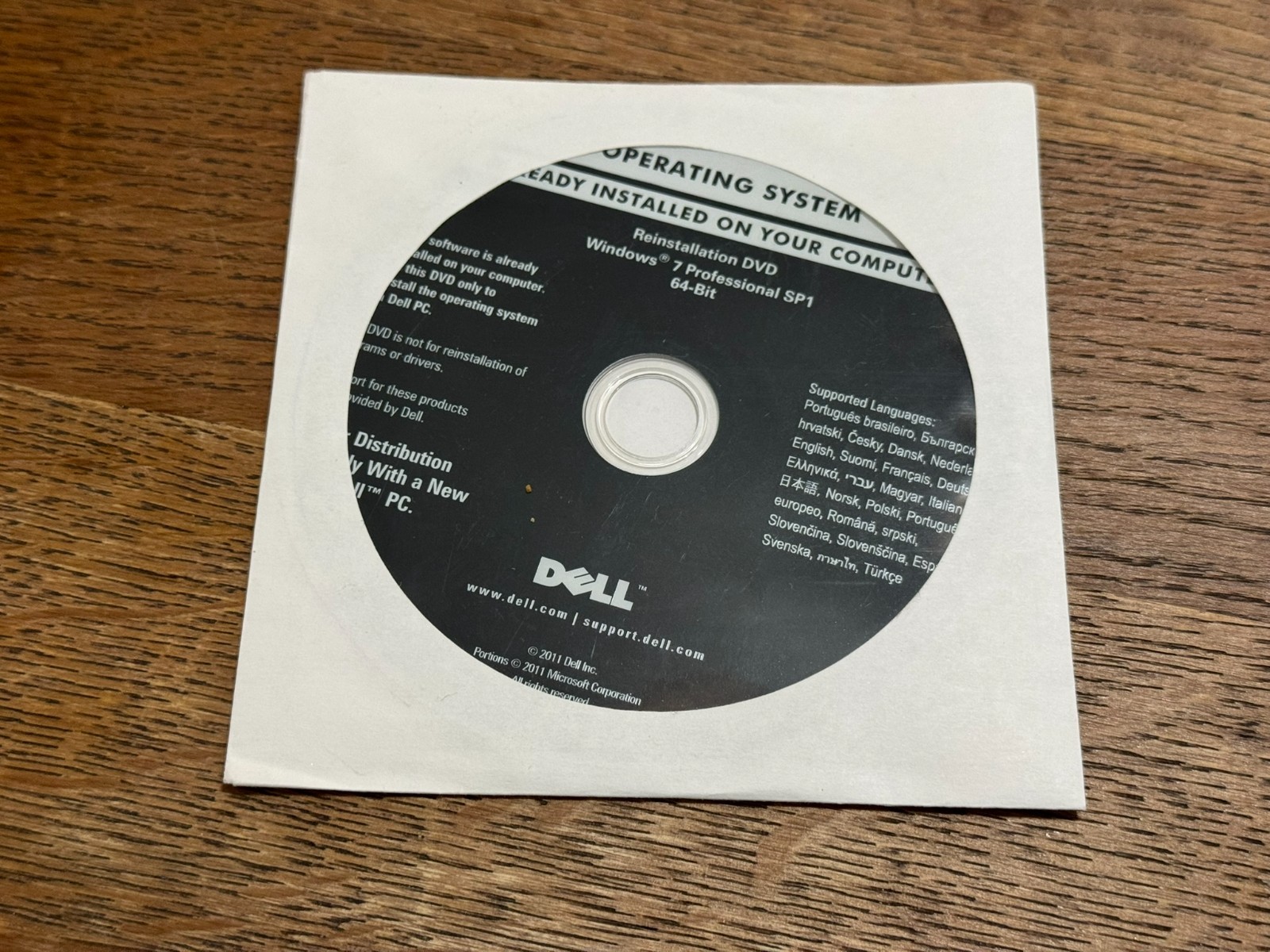 New Dell 0KJX6D KJX6D Windows 7 Professional 64 Bit SP1 Reinstallation DVD