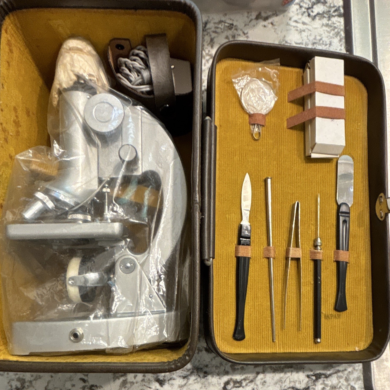 Jason Empire Microscope Set with Accessories, Instructions, Case, Vintage