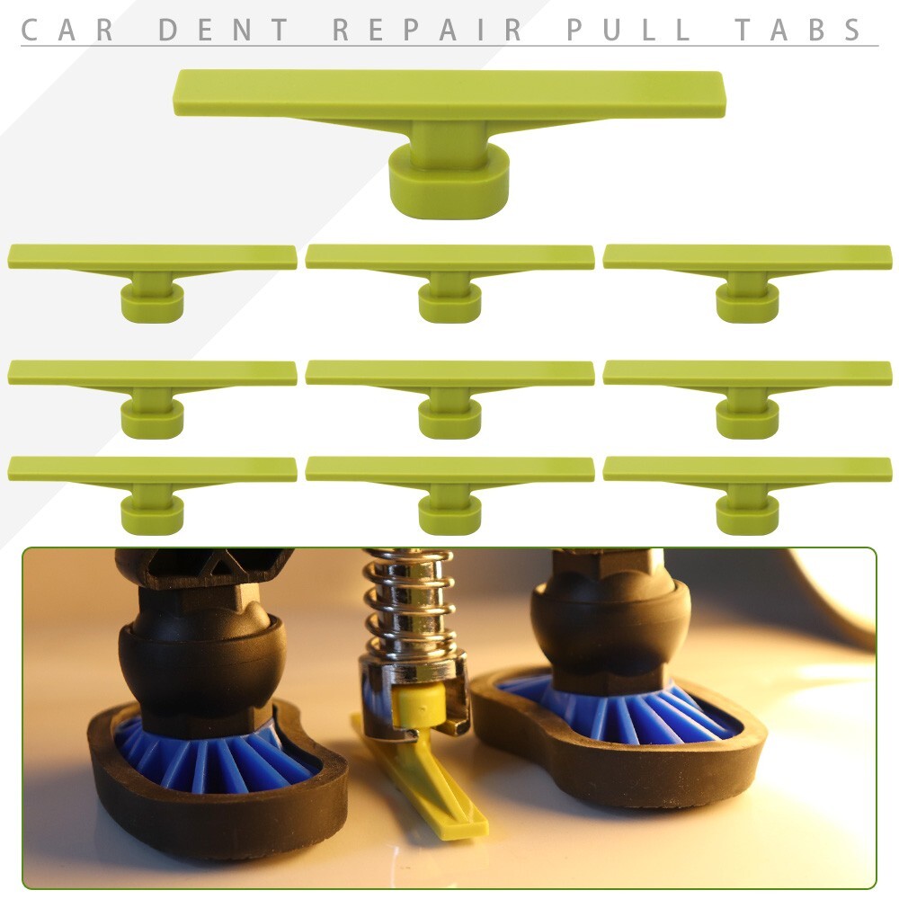 PDR tool pull tab for seamless repair of car dents, 10 piece set