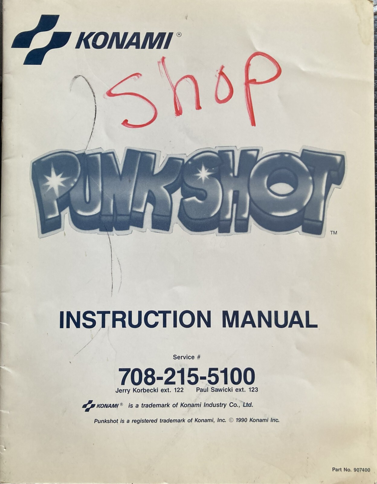 Punkshot Arcade Game Manual