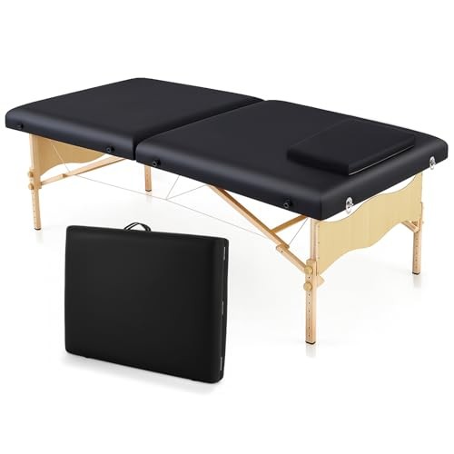 AceOrbit 73" x 33" x 24" Low Level Portable Folding Massage Table Adjustable