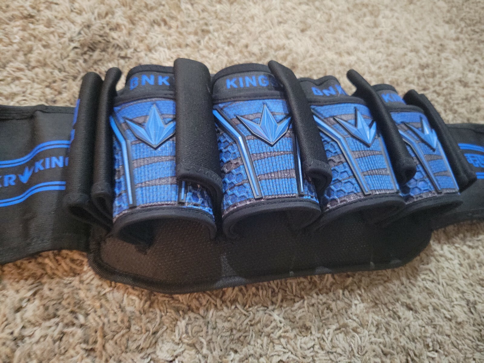Bunkerkings Fly Strapless Paintball Pod Pack / Harness - 4+7 Blue Laces