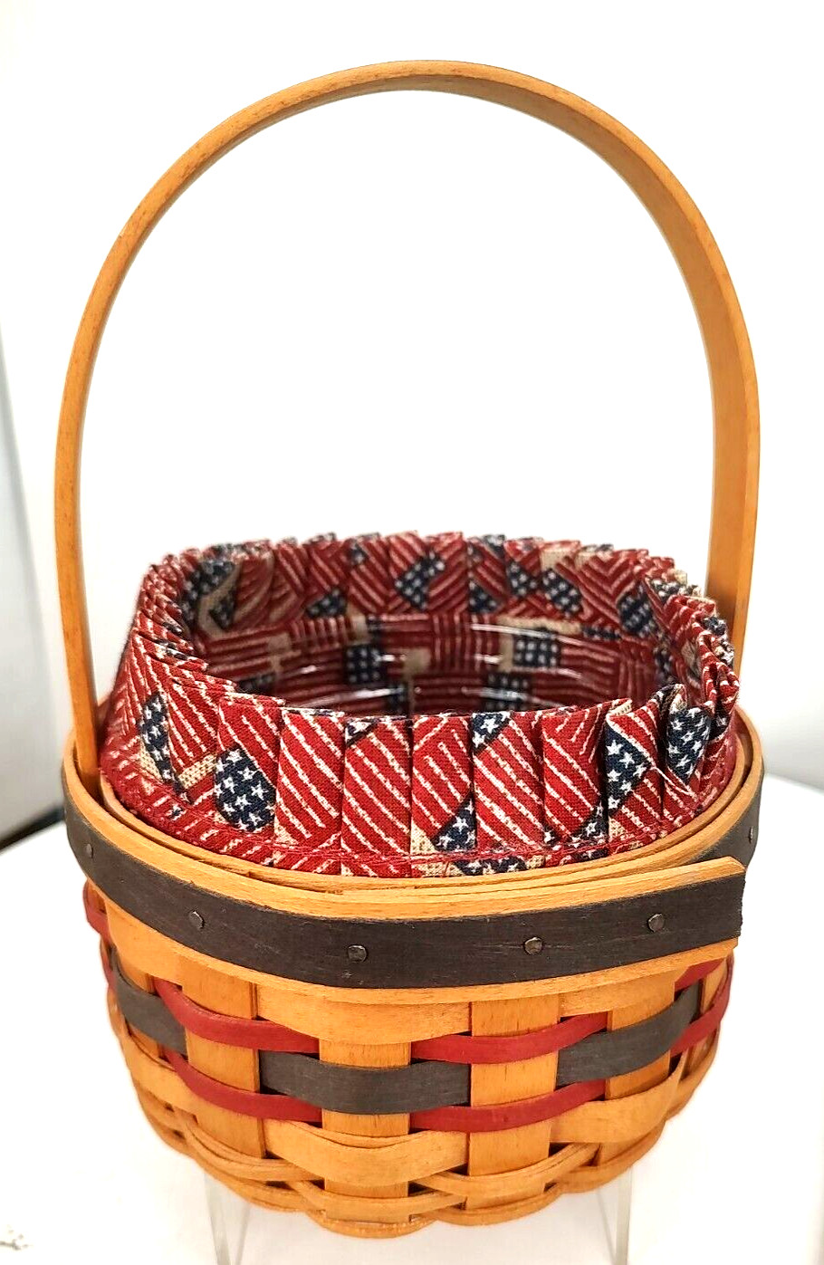 Longaberger 1997 Inaugural Combo Fabric/Plastic Insert Basket