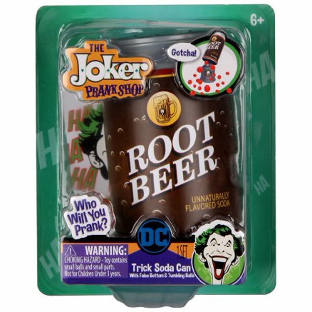 Basic Fun The Joker Prank Shop Root Beer Can - New