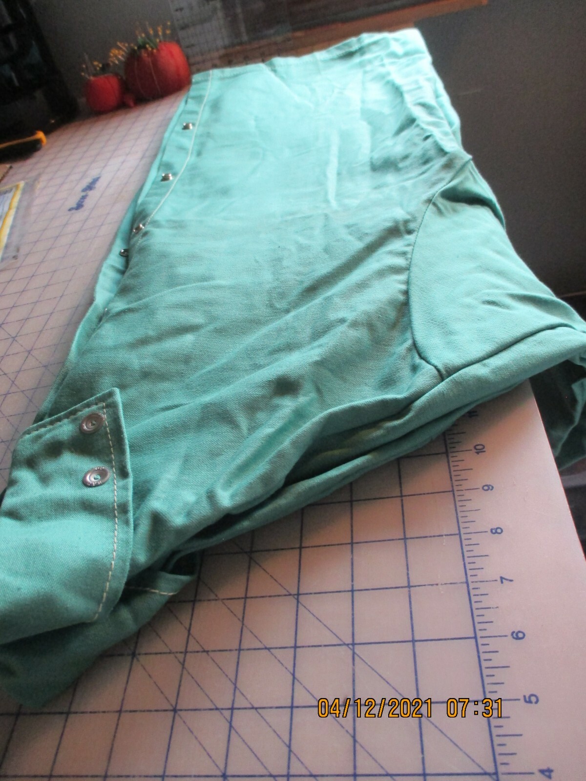 WELDING JACKET/SINGER SAFETY/GREEN/LONG SLEEVE/L/100% COTTON