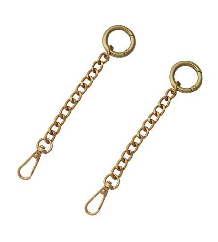 Ruwado 2 Pcs Bag Strap Extender 15 cm Metal Purse Strap Extender Antique Gold