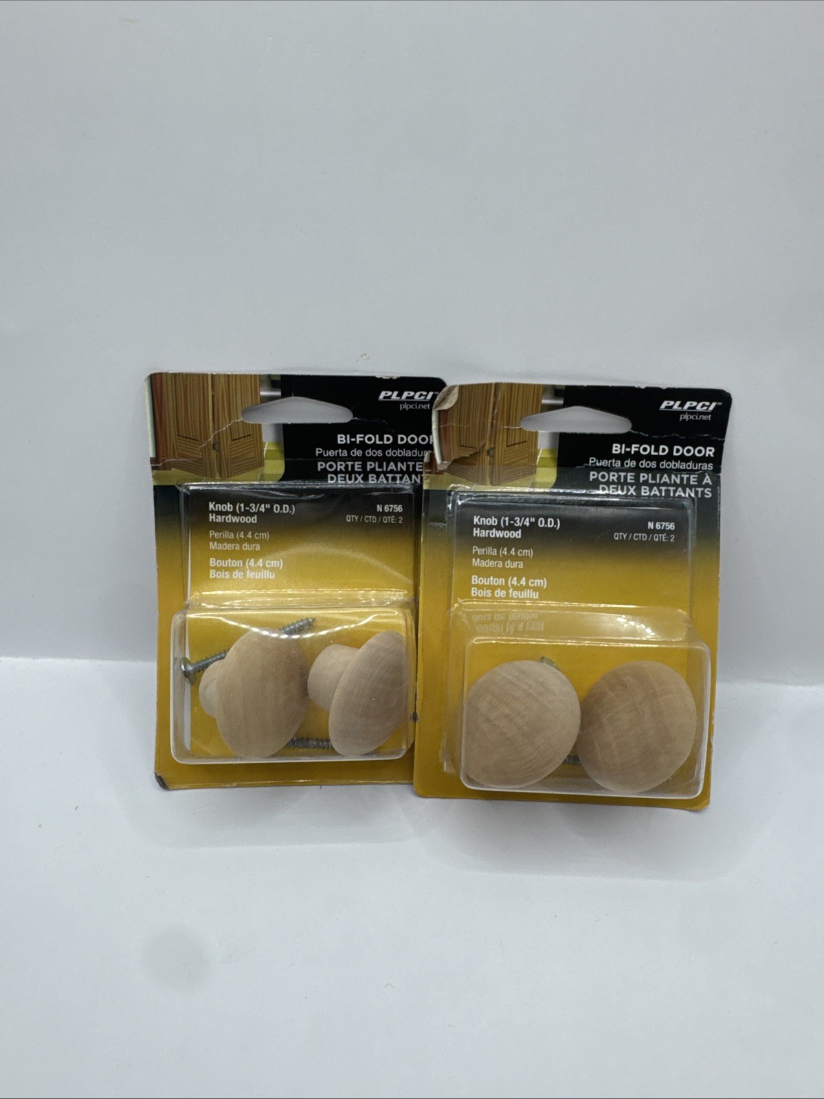 2 Pk Primeline Tools Closet Door Pull Knob, Wood N 6756 Primeline Tools P