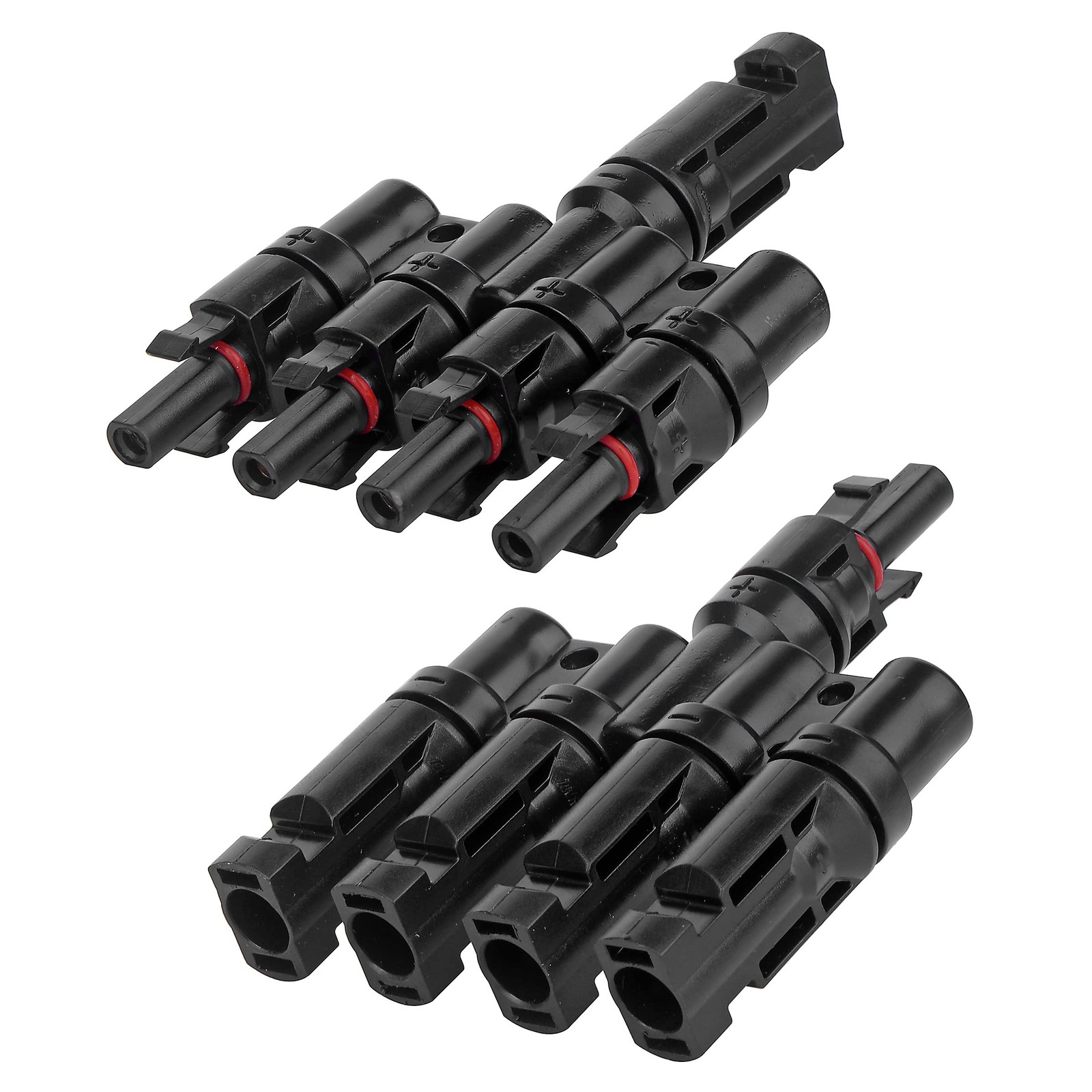 Solar Panel Connector 4 Way Branch MMMF/FFFM - DIY Mount Tool Solar Parallel ...