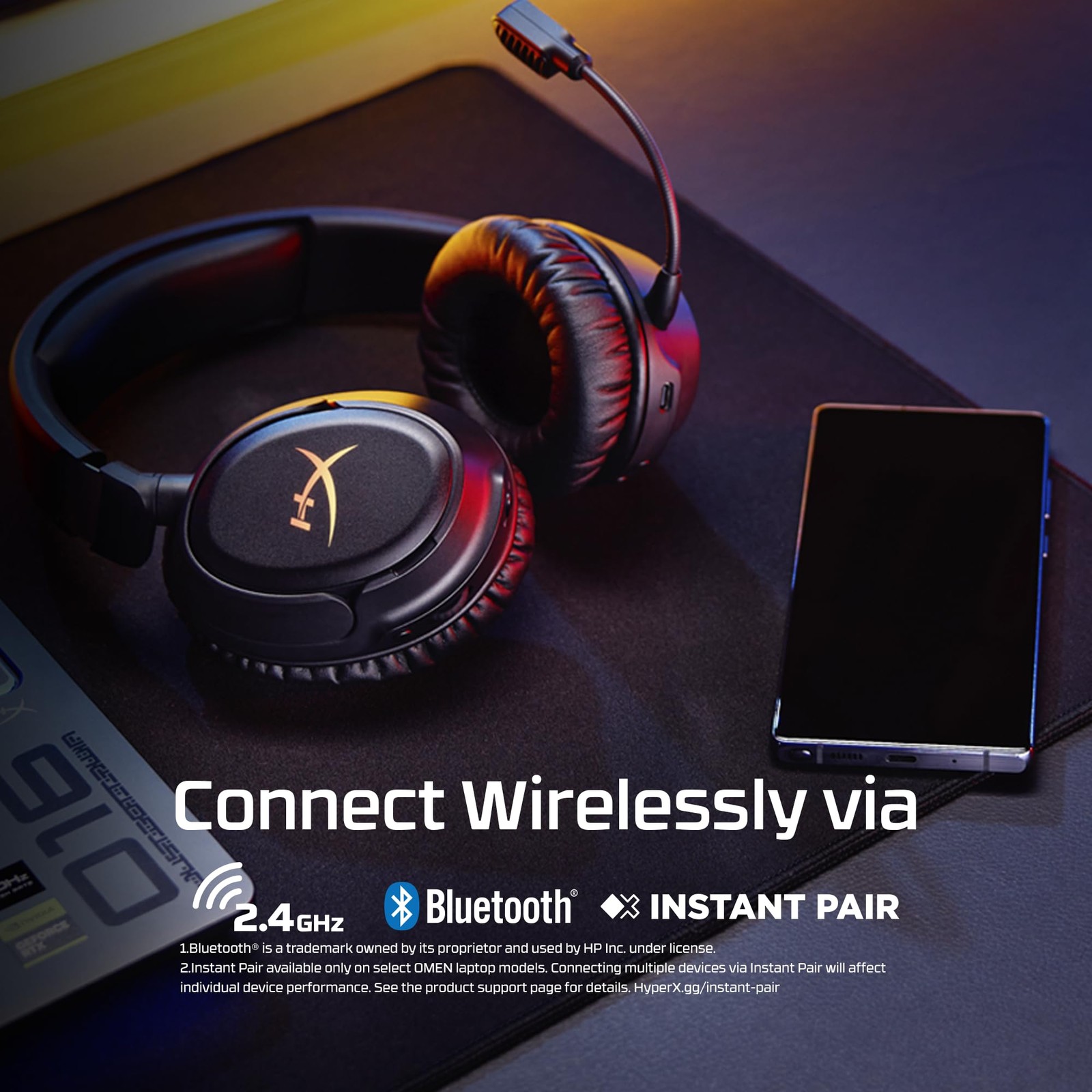 HyperX Cloud Flight 2 – Wireless Gaming Headset, Customizable RGB Lighting with