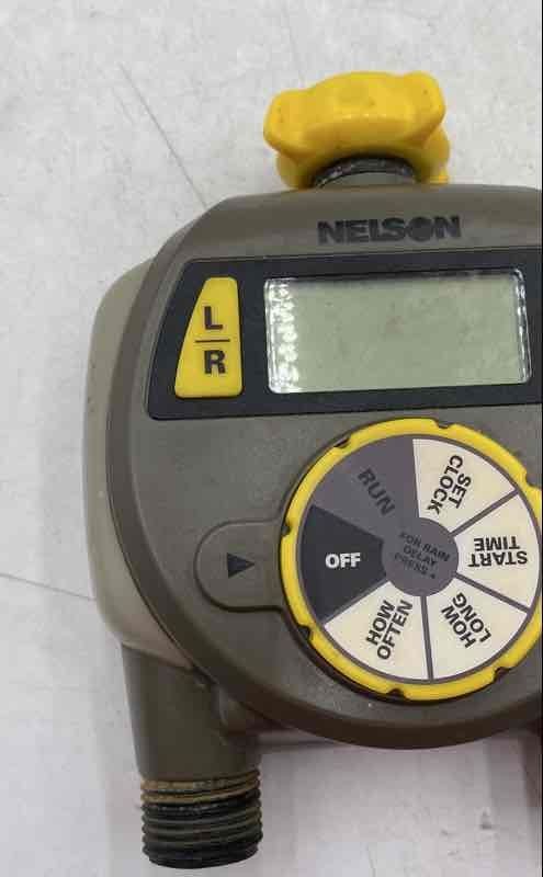 Nelson Dual Outlet Digital Display Lawn & Yard Electronic Watering Control Timer