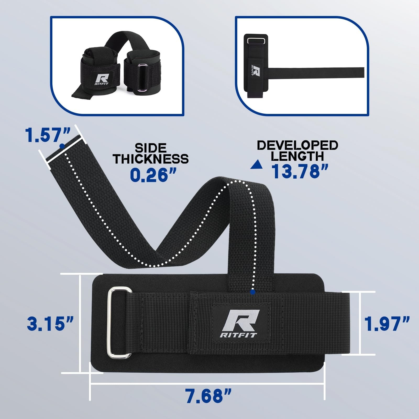 RitFit Wrist Wraps, Wrist Straps for Weightlifting, Wrist Support for Working...